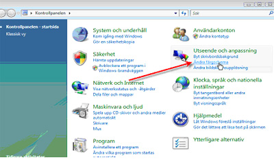 ”Ändra färgschema” ”Ändra färgschema”